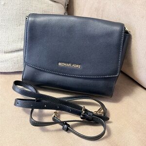 Michael Kors black Leather Crossbody Bag
